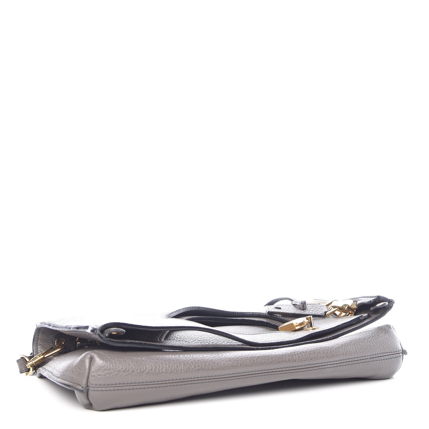 Grained Calfskin Alix Shoulder Bag Graphite