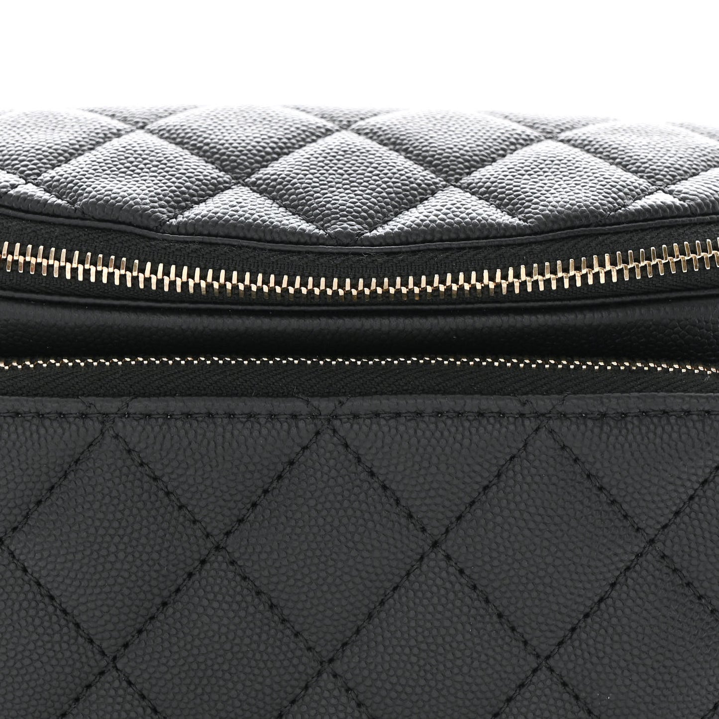Caviar Quilted Business Affinity Waist Belt Bag Black