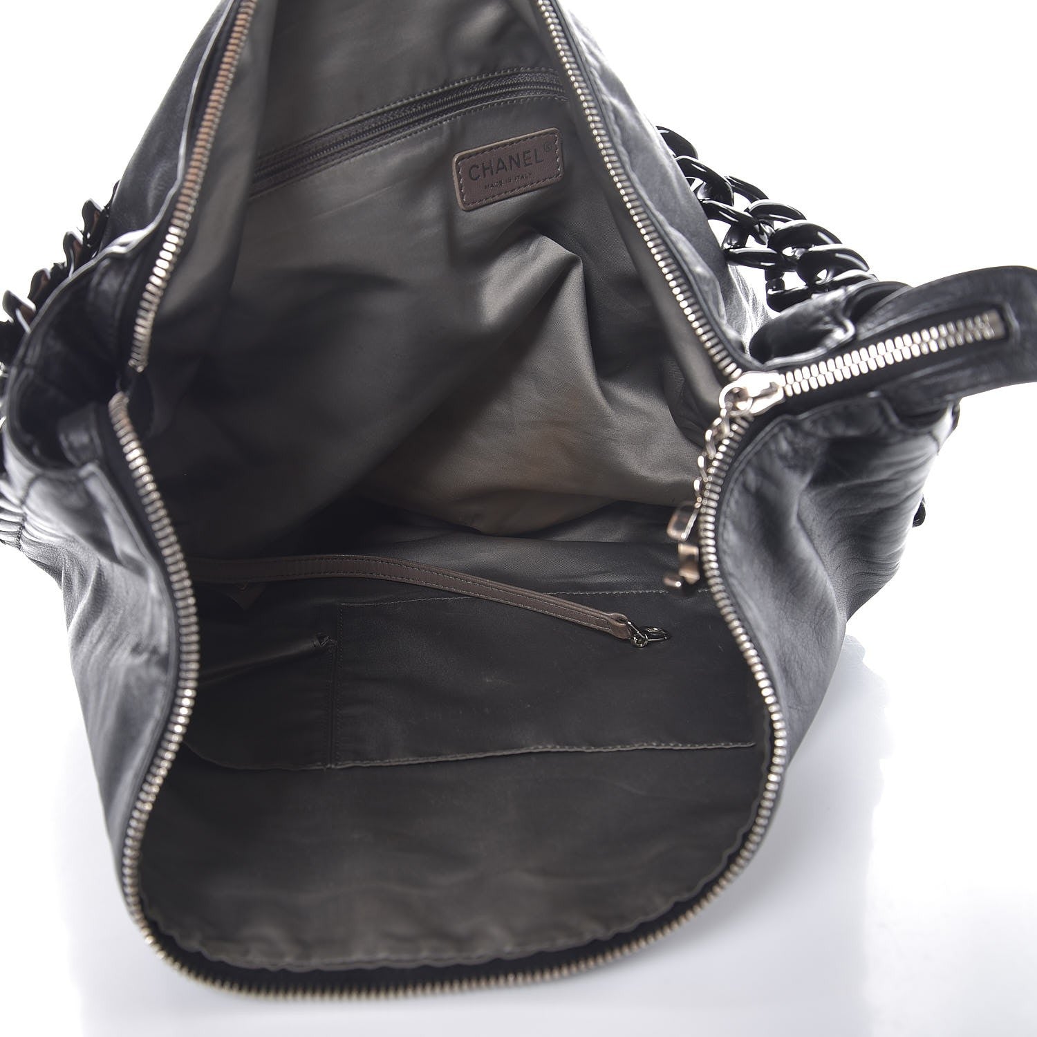 Chanel Calfskin Modern Chain Rhodoid Hobo Black 5 of 7
