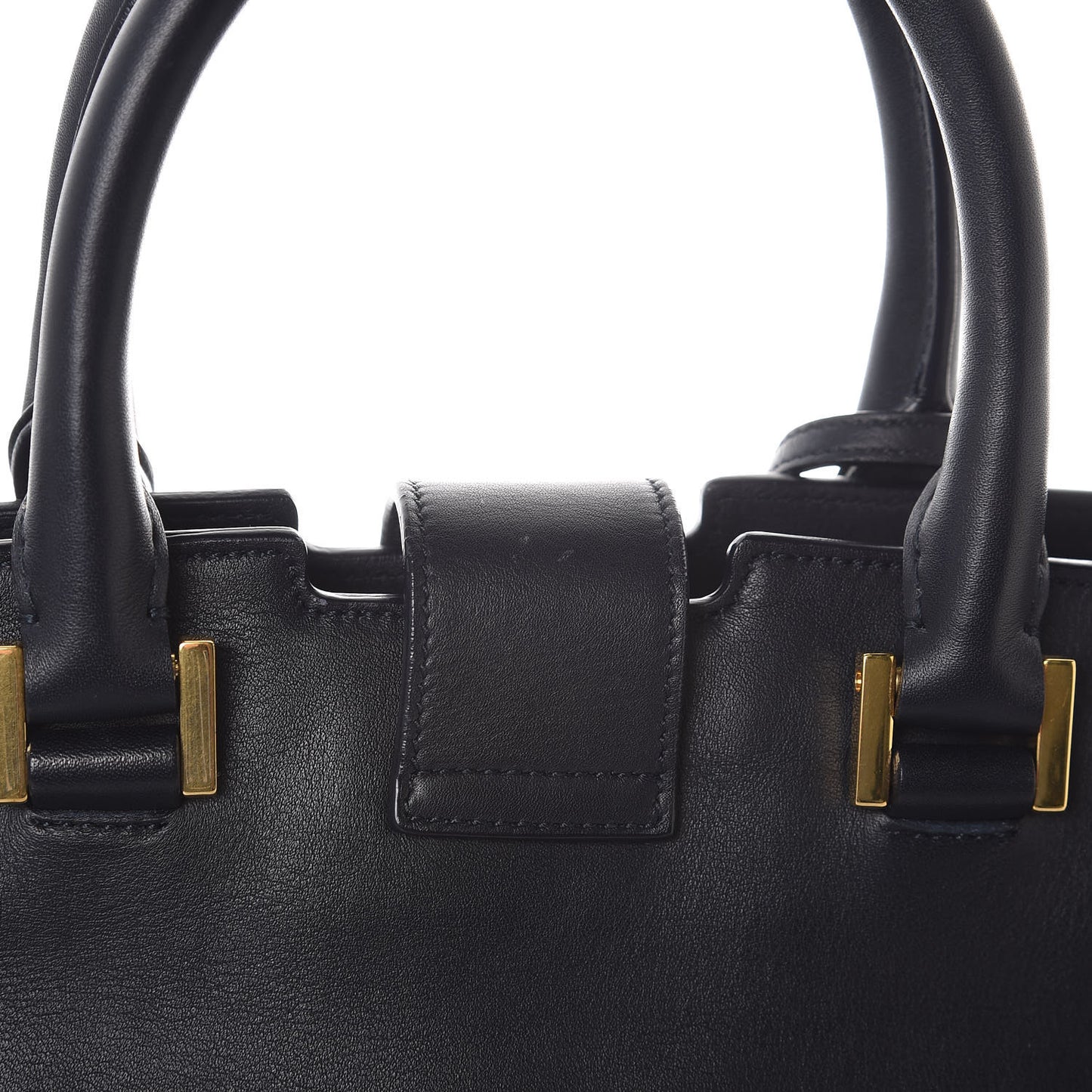 Calfskin Small Classic Y Cabas Navy Blue
