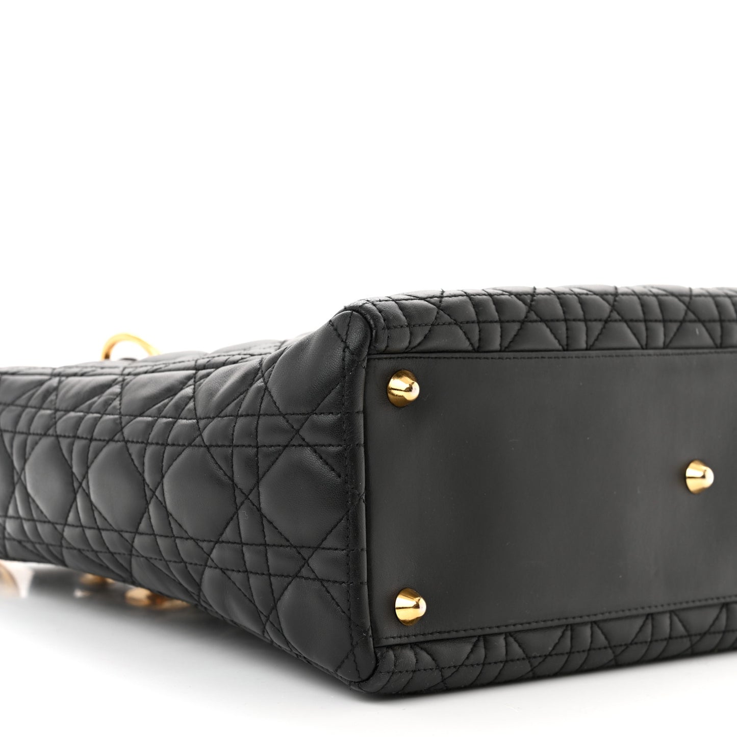 Lambskin Cannage Large Lady Dior Black