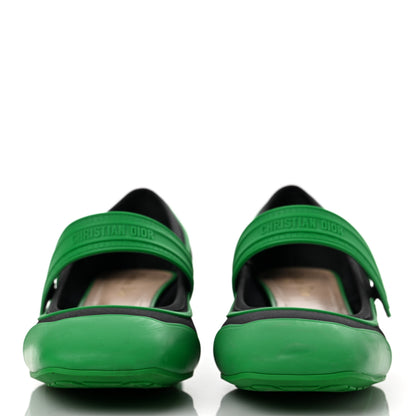 Christian Dior Neoprene Rubber Dior Roller Ballerina Flat 39.5 Black Green 2 of 12