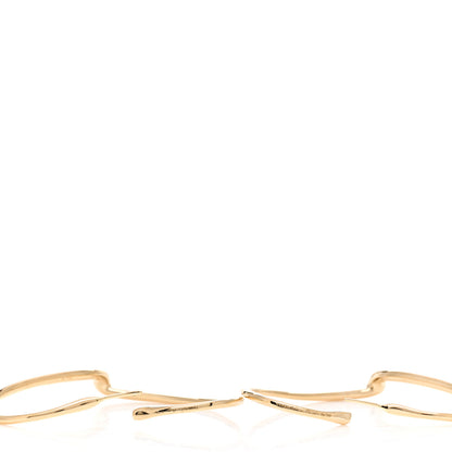 Tiffany 18K Yellow Gold Medium Elsa Peretti Open Heart Hoop Earrings 4 of 4