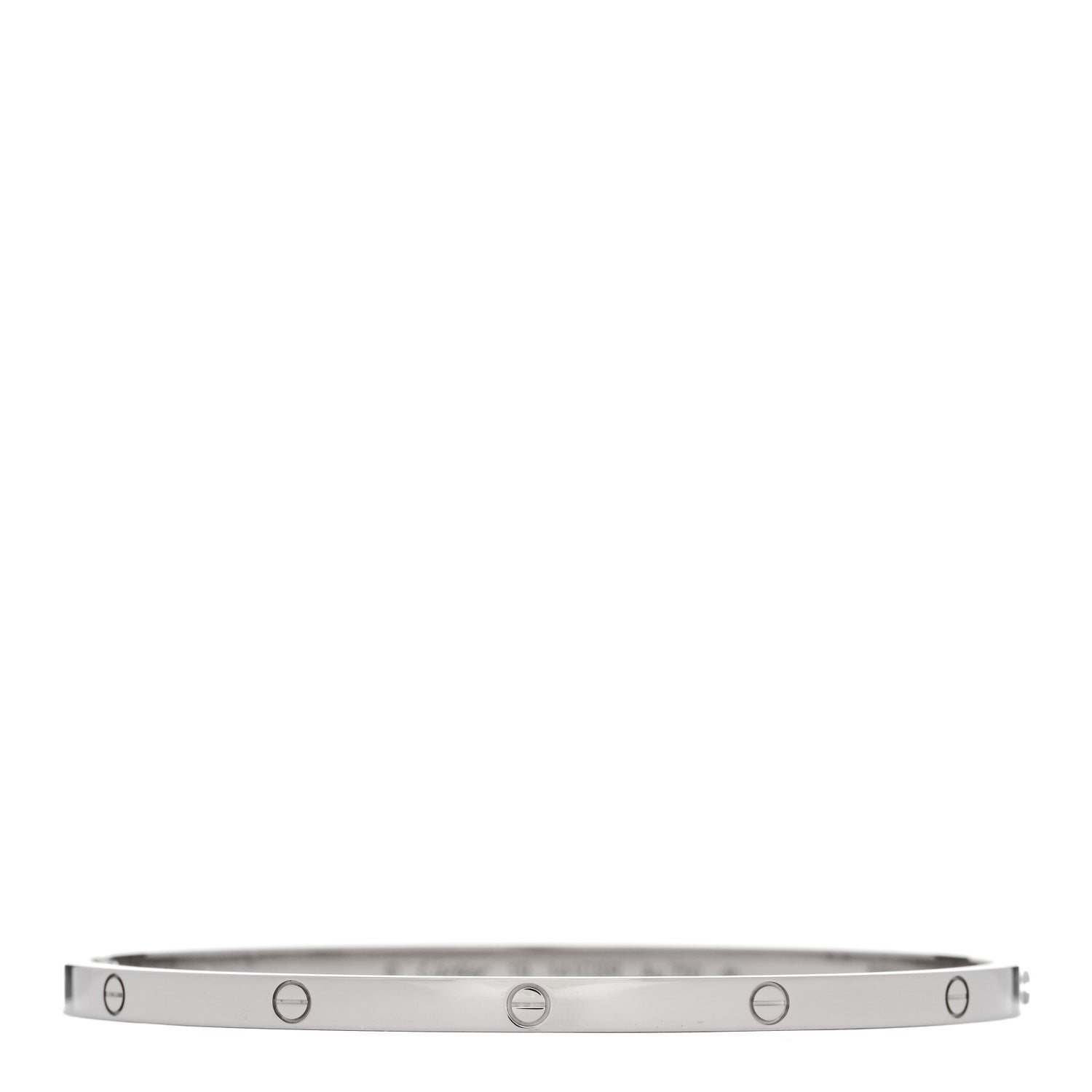 Cartier 18K White Gold Small LOVE Bracelet 19 1 of 8