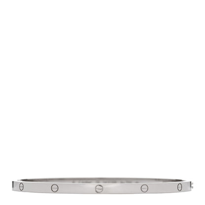 Cartier 18K White Gold Small LOVE Bracelet 19 1 of 8
