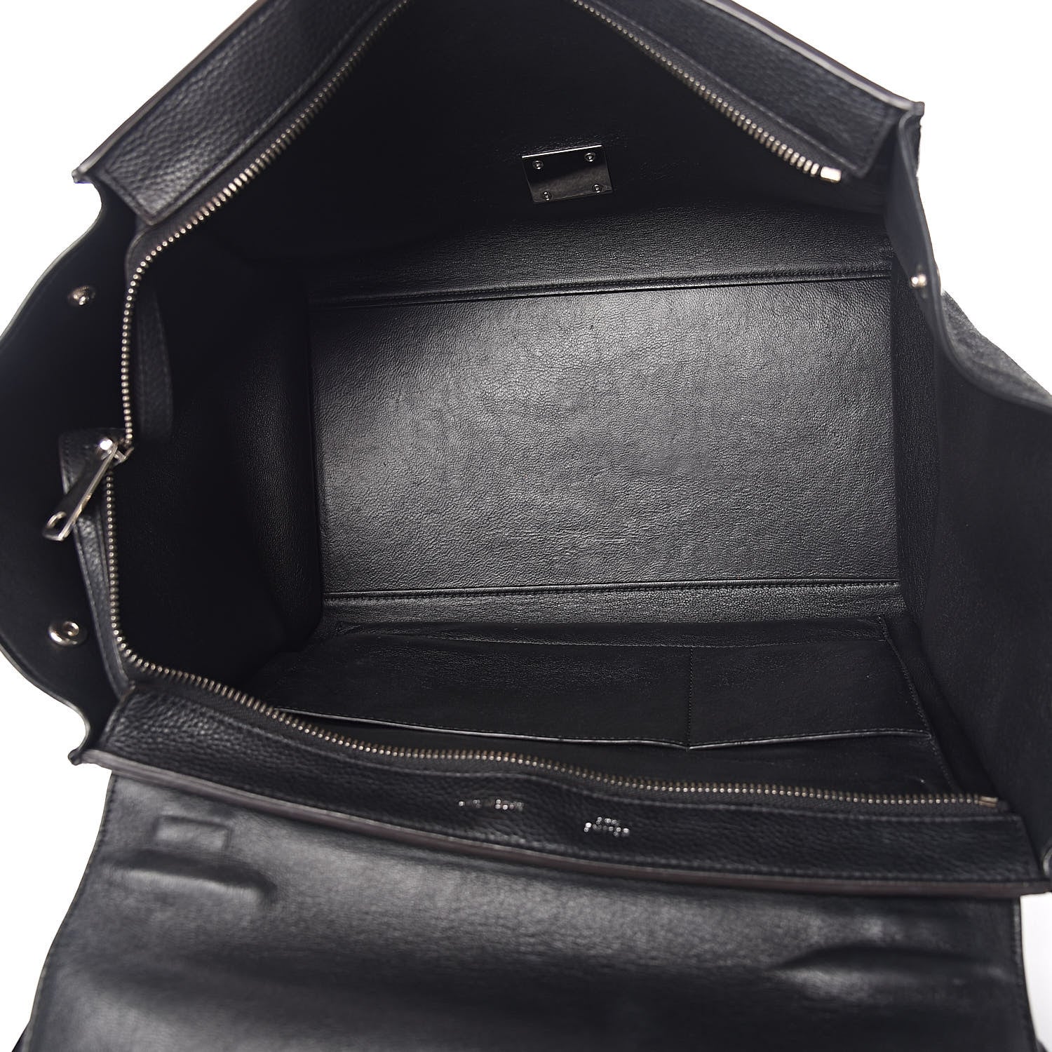 Celine Drummed Calfskin Suede Medium Trapeze Black 5 of 9