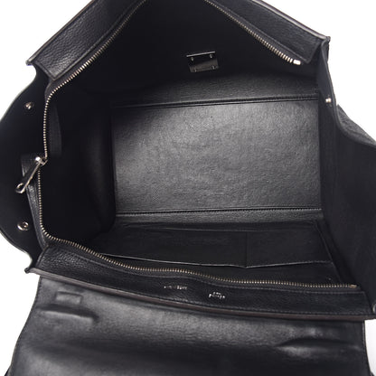 Celine Drummed Calfskin Suede Medium Trapeze Black 5 of 9