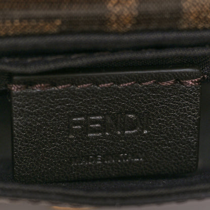 Fendi Glazed Fabric FF 1974 Belt Hip Belt Baguette Bag Mogano Panna 9 of 12
