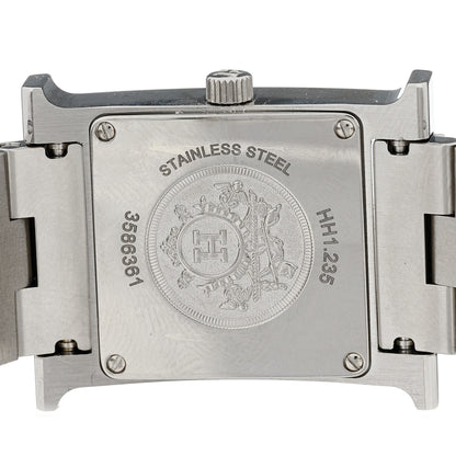 Hermes Stainless Steel Diamond Bezel Mother of Pearl 21mm Heure H Hour Quartz Watch 4 of 5