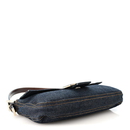 Fendi Denim Baguette Blue 4 of 9