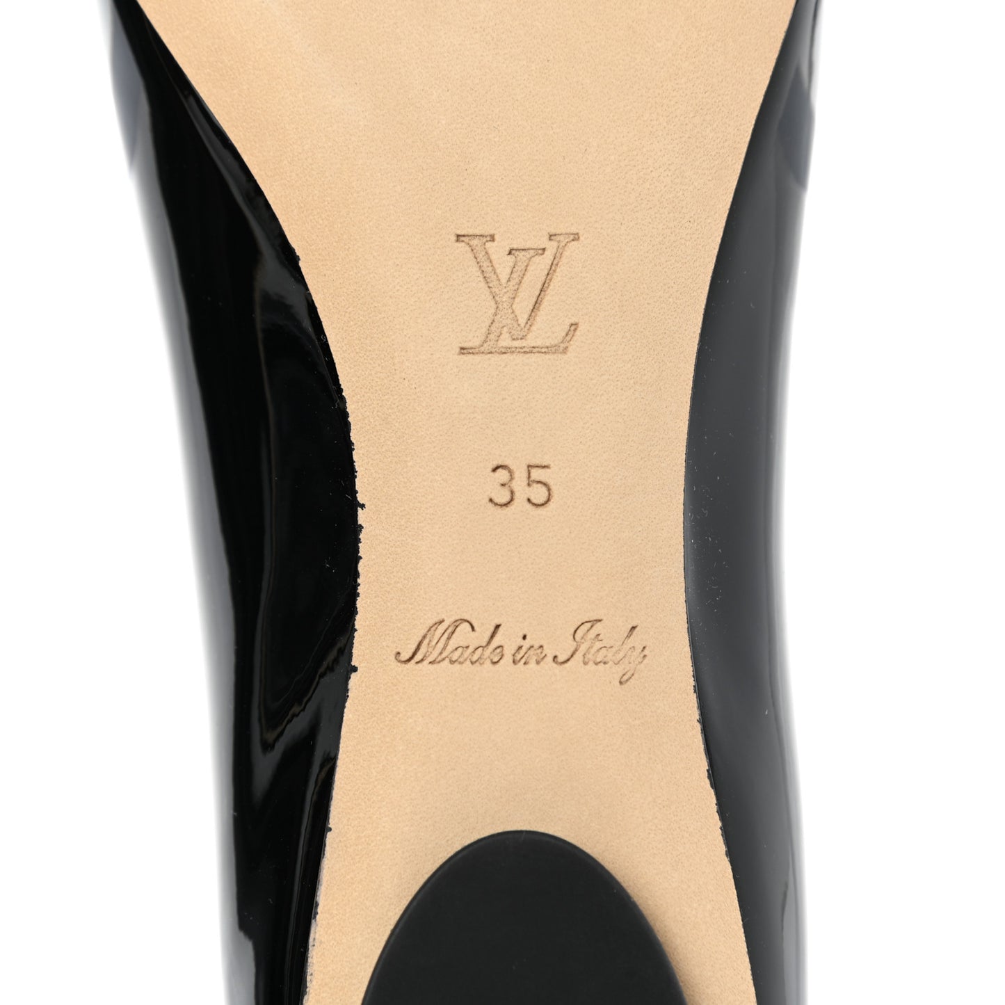 Patent Monogram Nylon Bow Popi Ballerina Flats 35 Black