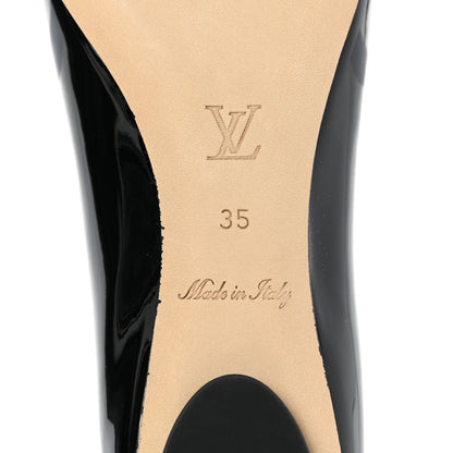 Louis Vuitton Patent Monogram Nylon Bow Popi Ballerina Flats 35 Black 6 of 9