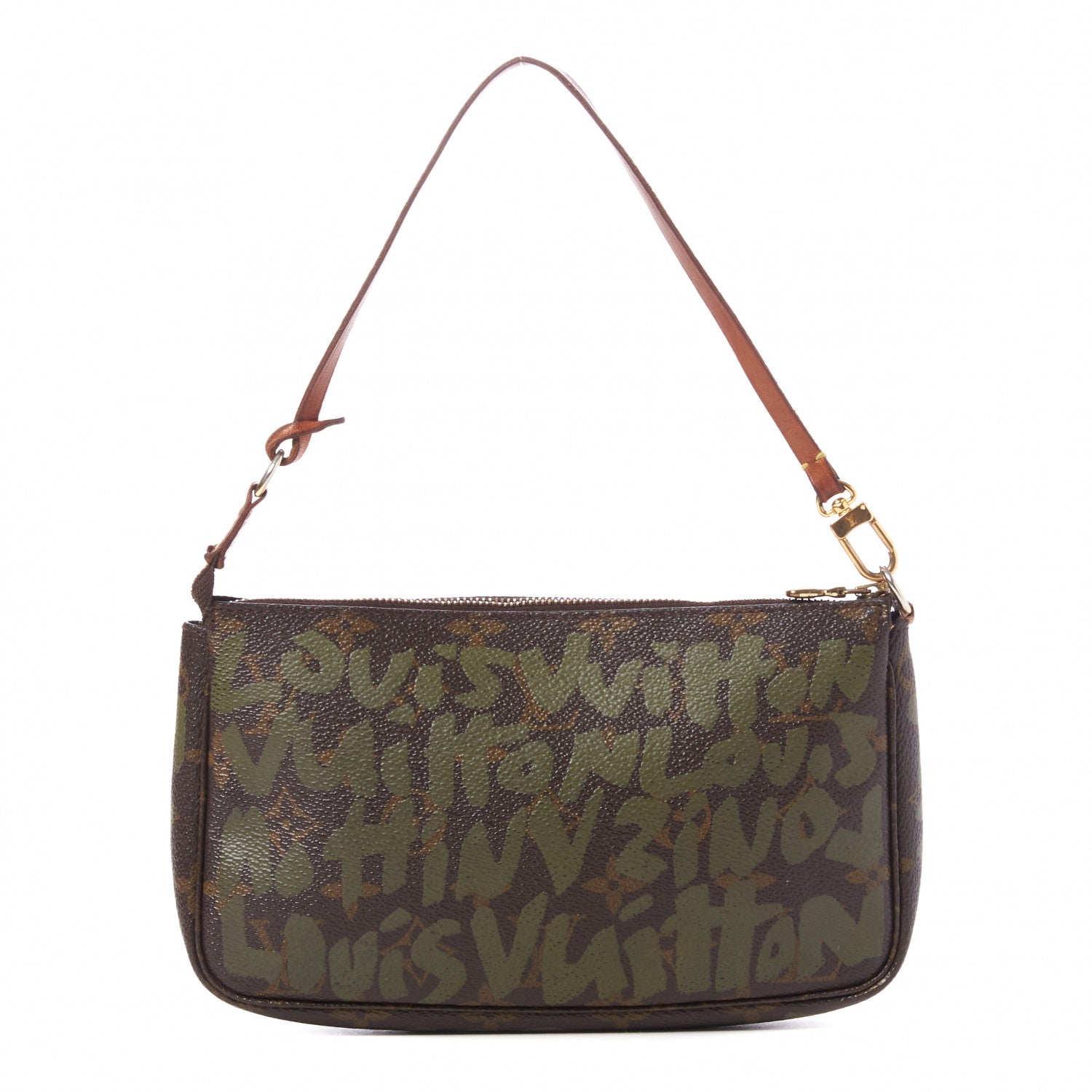 Louis Vuitton Monogram Graffiti Pochette Accessories Kaki 1 of 7
