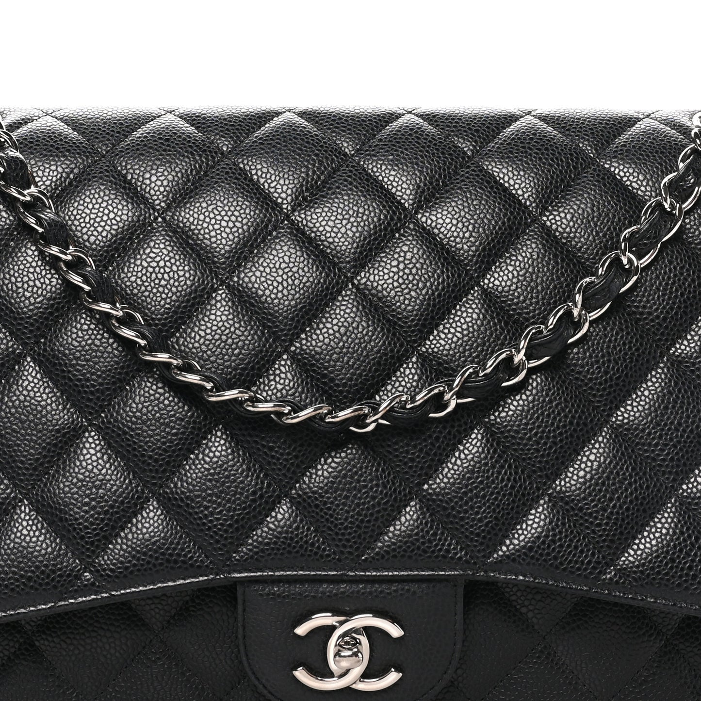 Caviar Maxi Single Flap Black