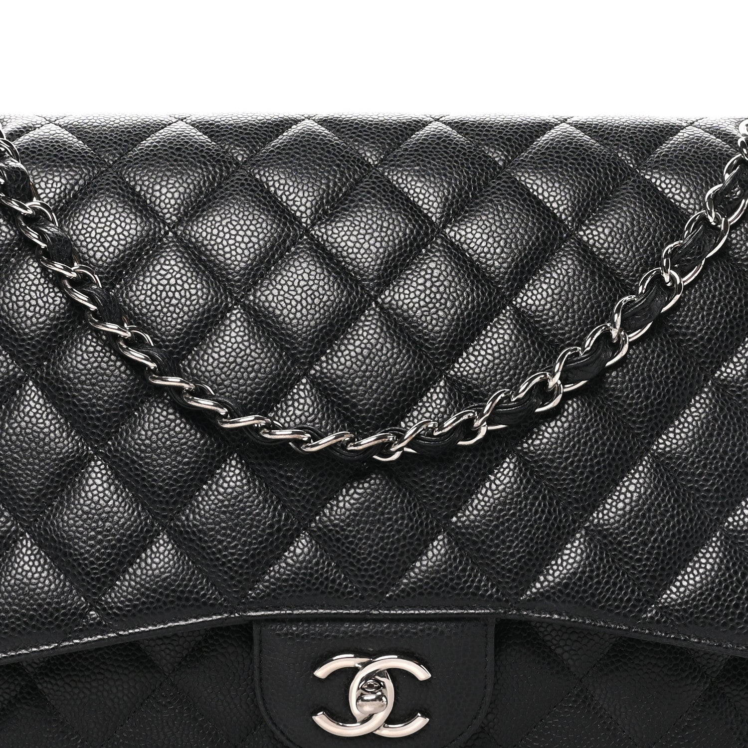 Chanel Caviar Maxi Single Flap Black 8 of 10