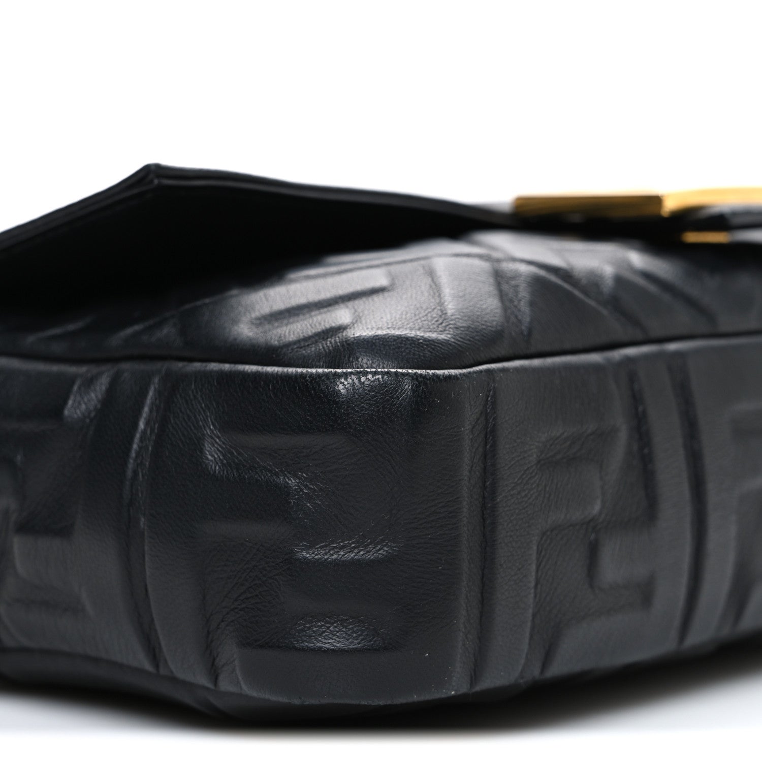 Fendi Nappa FF 1974 Embossed Baguette Black 9 of 11
