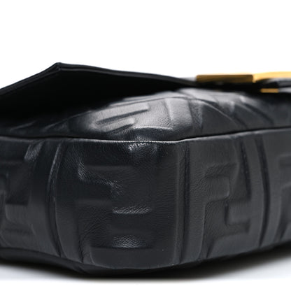 Fendi Nappa FF 1974 Embossed Baguette Black 9 of 11