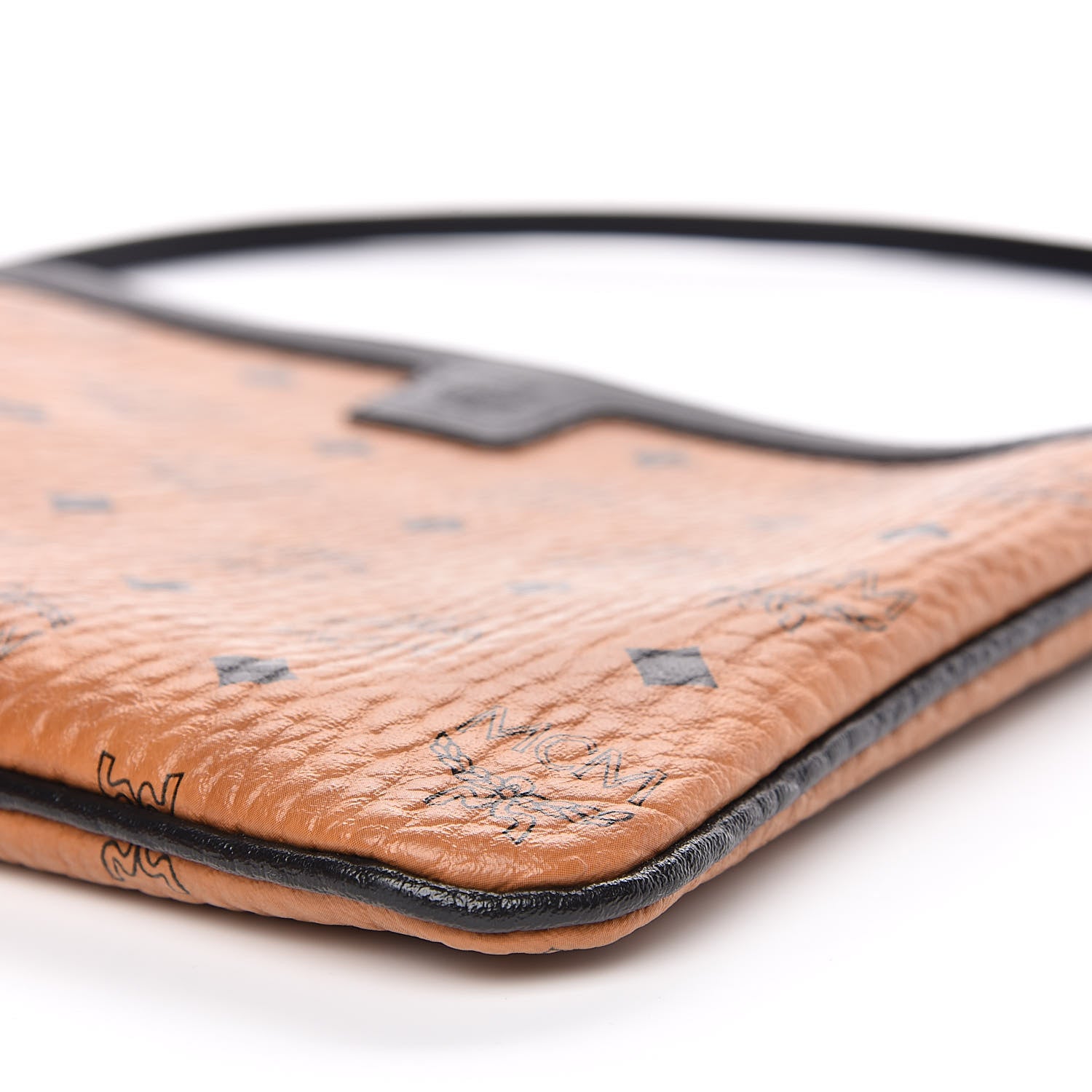 MCM Visetos Medium Stark Wristlet Pouch Cognac Black 9 of 11
