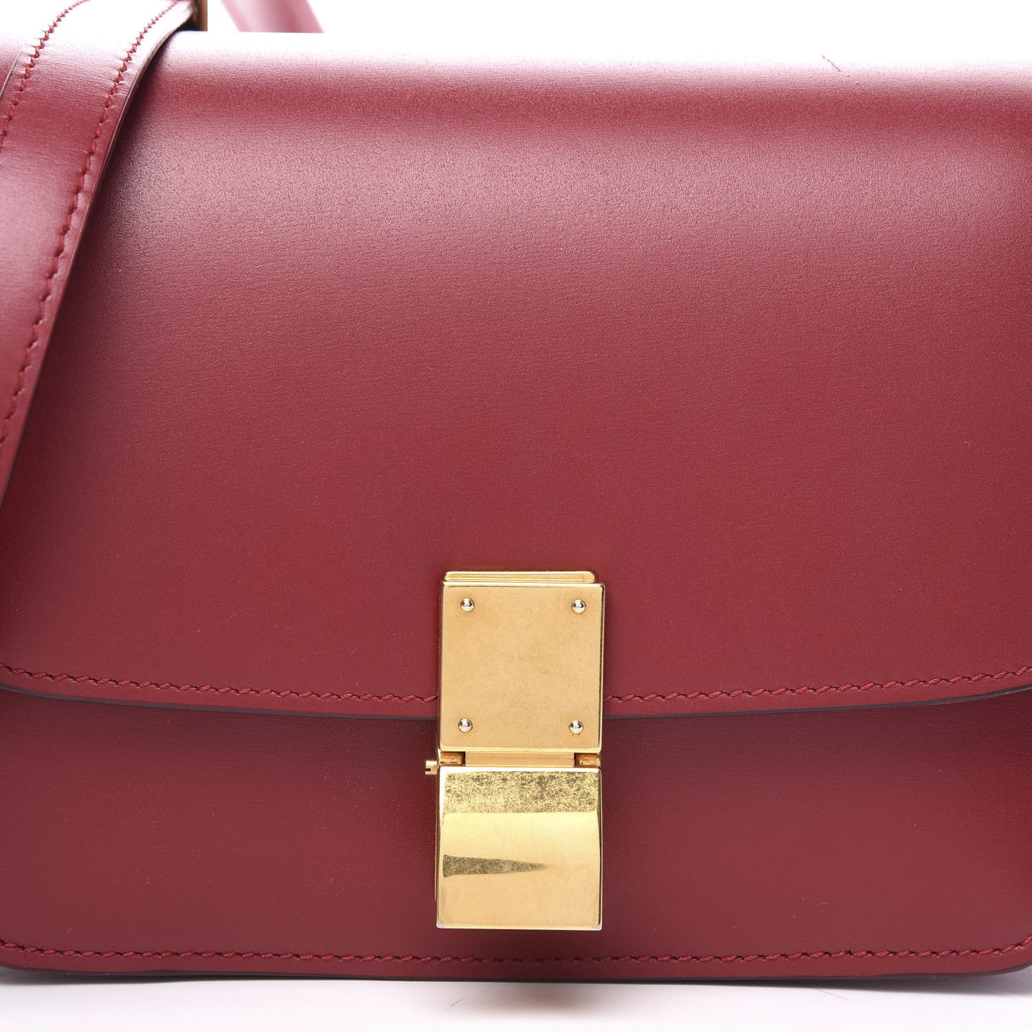 Smooth Calfskin Small Classic Box Flap Bag Red