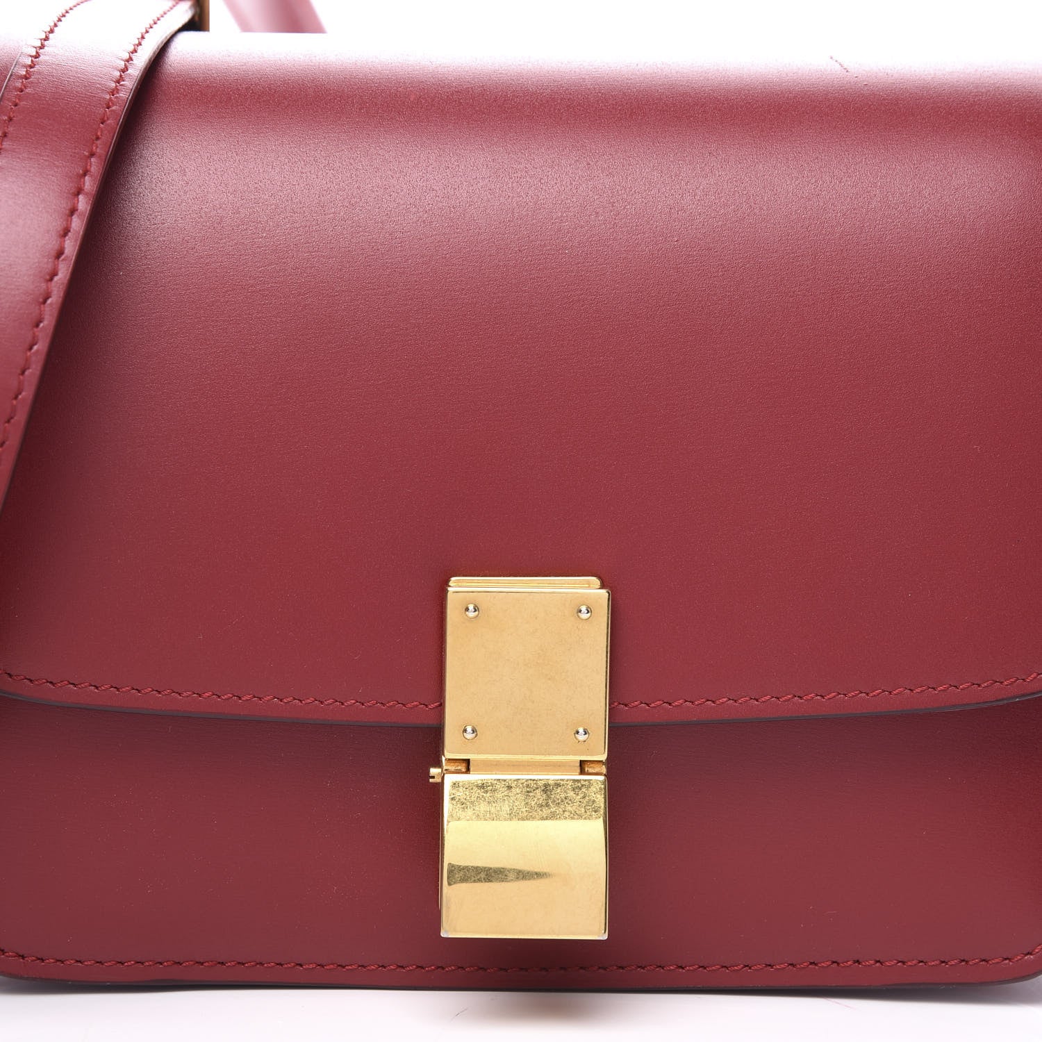 Celine Smooth Calfskin Small Classic Box Flap Bag Red 9 of 9