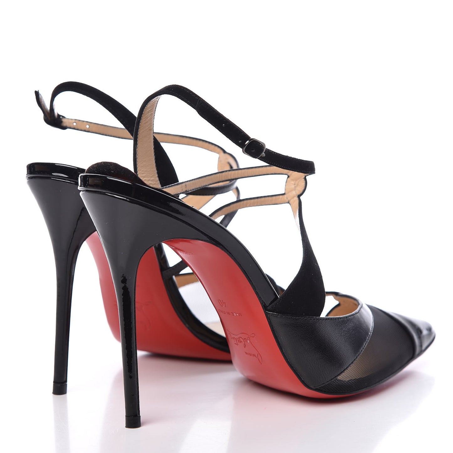 Patent Kid Suede Mesh Evoluta 100 Pumps 40 Black