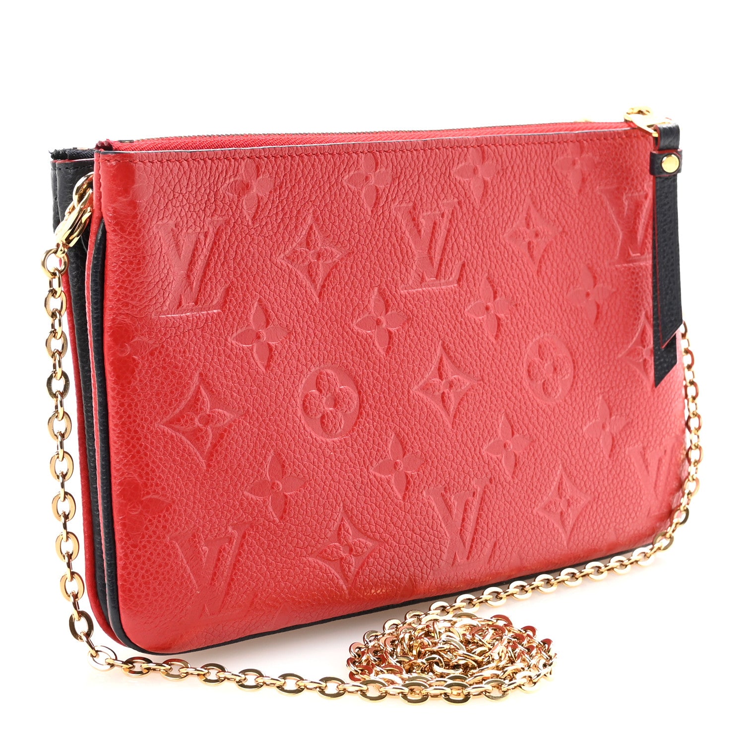Louis Vuitton Empreinte Double Zip Pochette Marine Rouge 2 of 9