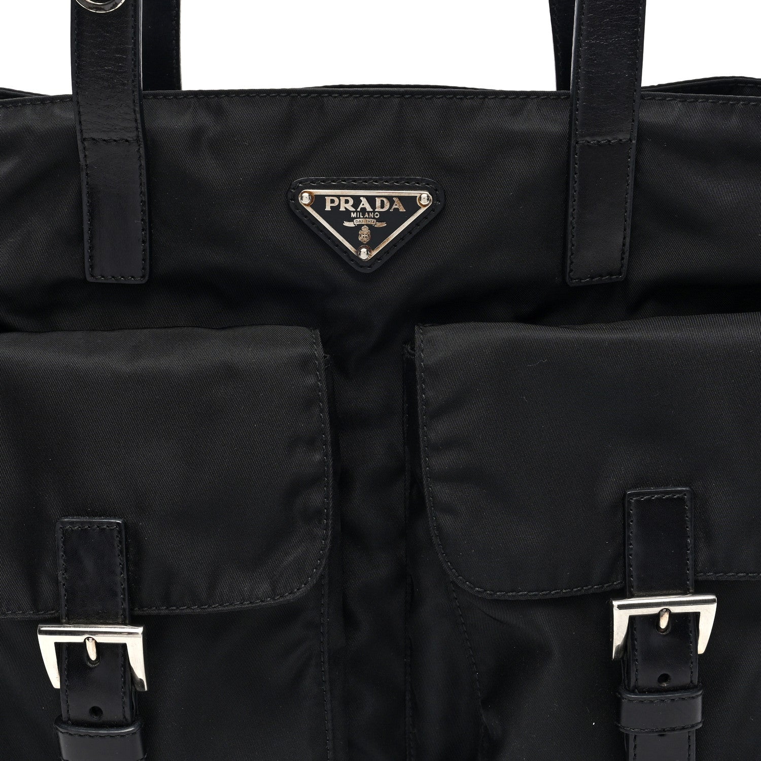 Prada Nylon Vela Shopping Tote Black 7 of 9