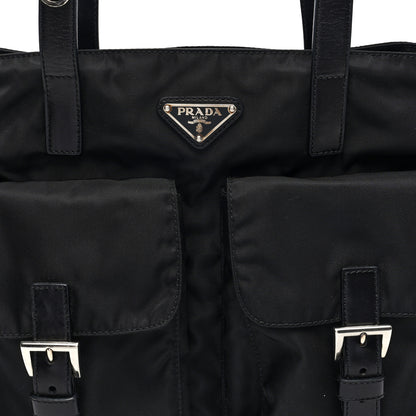 Prada Nylon Vela Shopping Tote Black 7 of 9