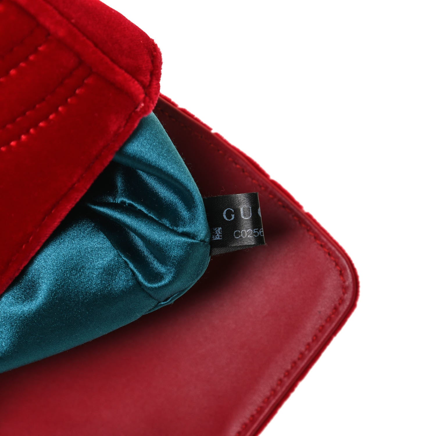 Gucci Velvet Matelasse Mini GG Marmont Shoulder Bag Hibiscus Red 8 of 12