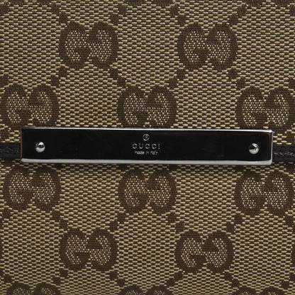 Gucci Monogram Metal Bar Continental Flap Wallet Beige Ebony Dark Brown 15 of 16