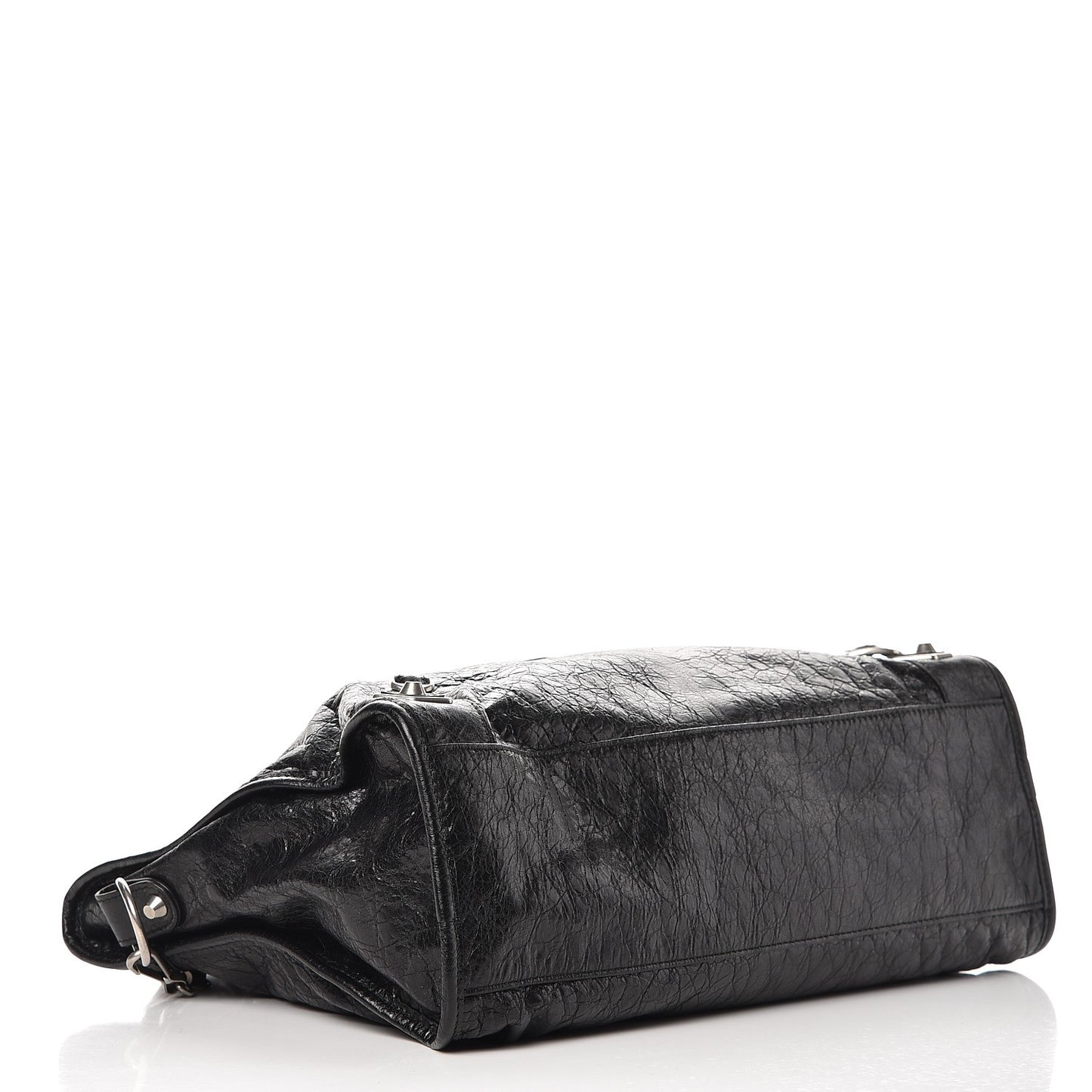 Agneau Silver Metallic Edge Hardware City Black