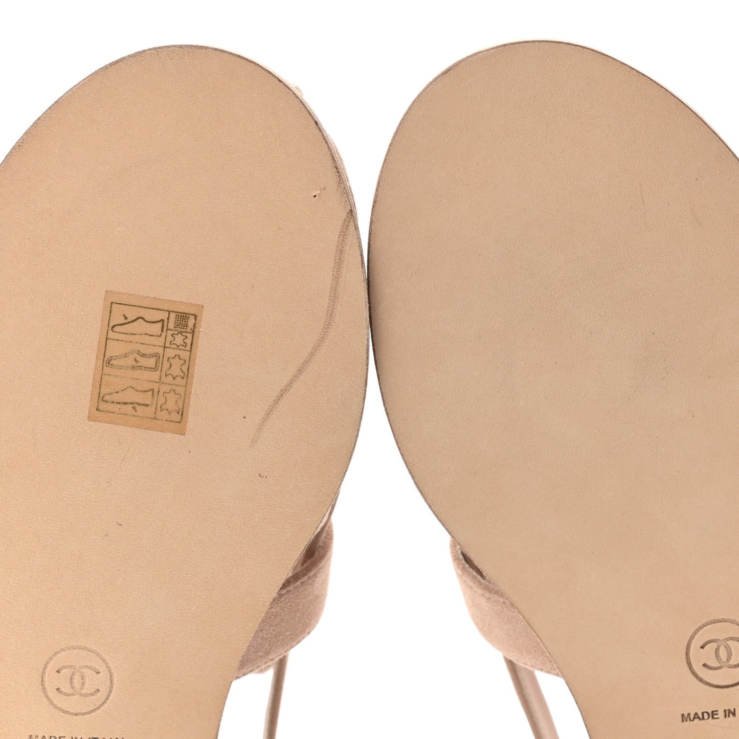 Suede Grosgrain Caged CC Sandals 37 Pink