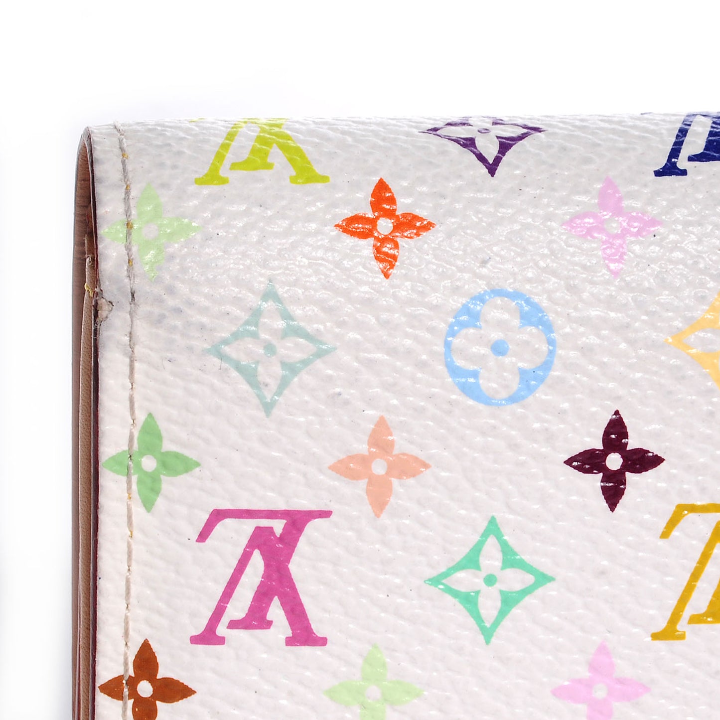 Monogram Multicolor Sarah Wallet White