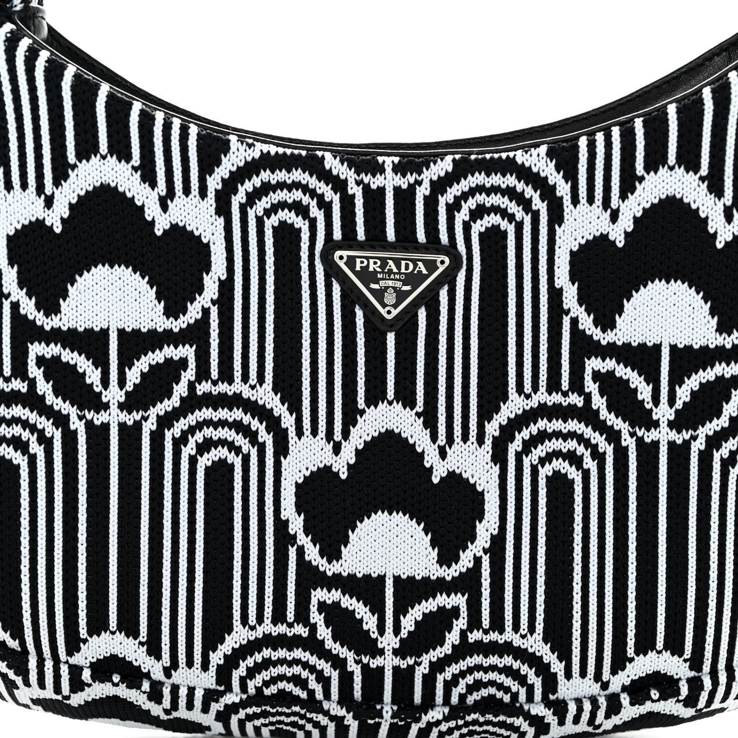 Maglia Jacquard Cleo Shoulder Bag Black White