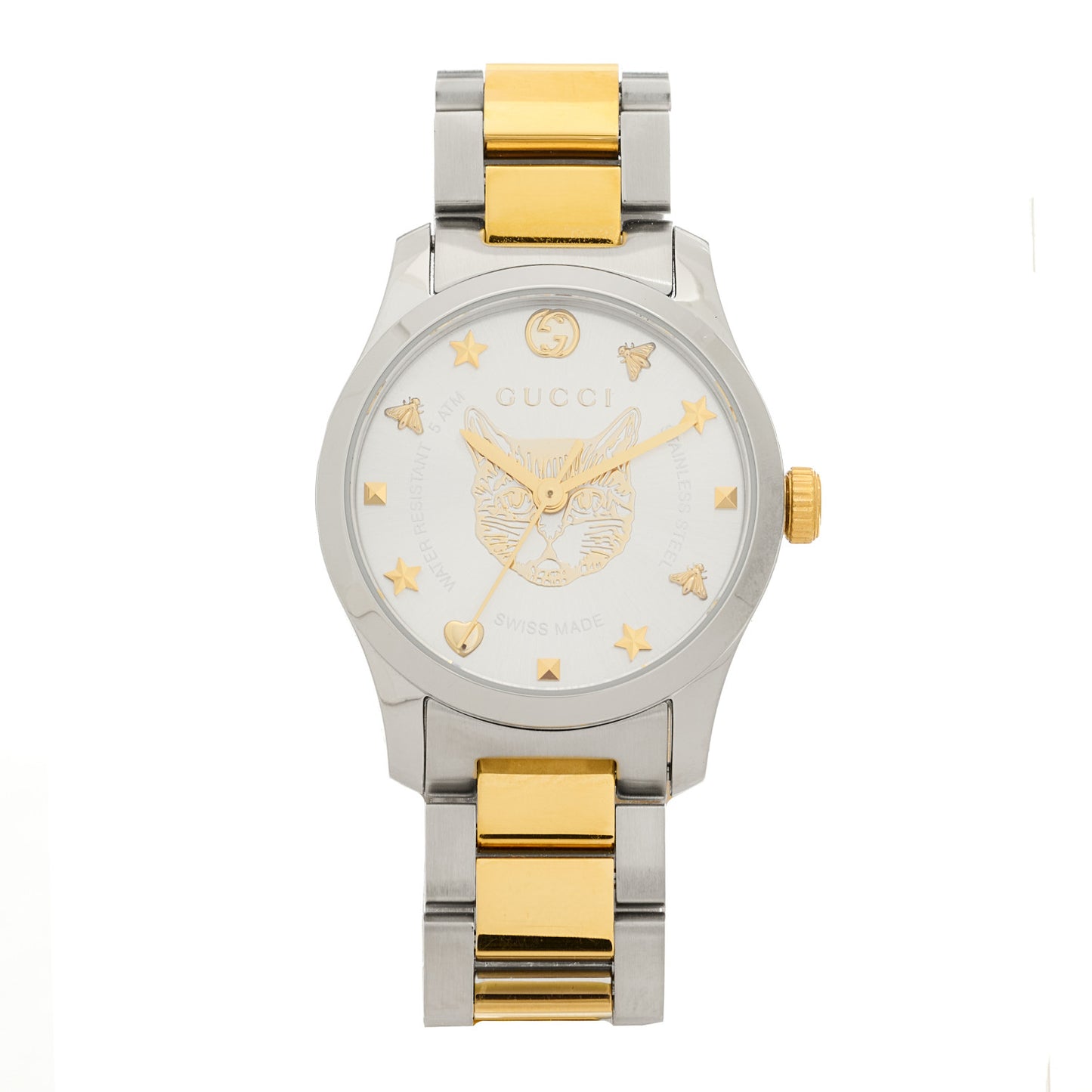 Stainless Steel 27mm G-Timeless Two Tone Cat Quartz Watch