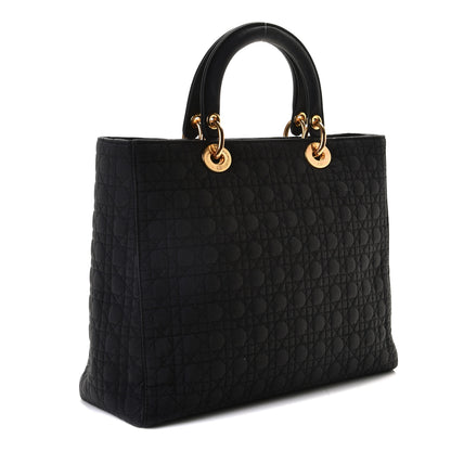 Christian Dior Nylon Cannage Large Lady Dior Black 3 of 7