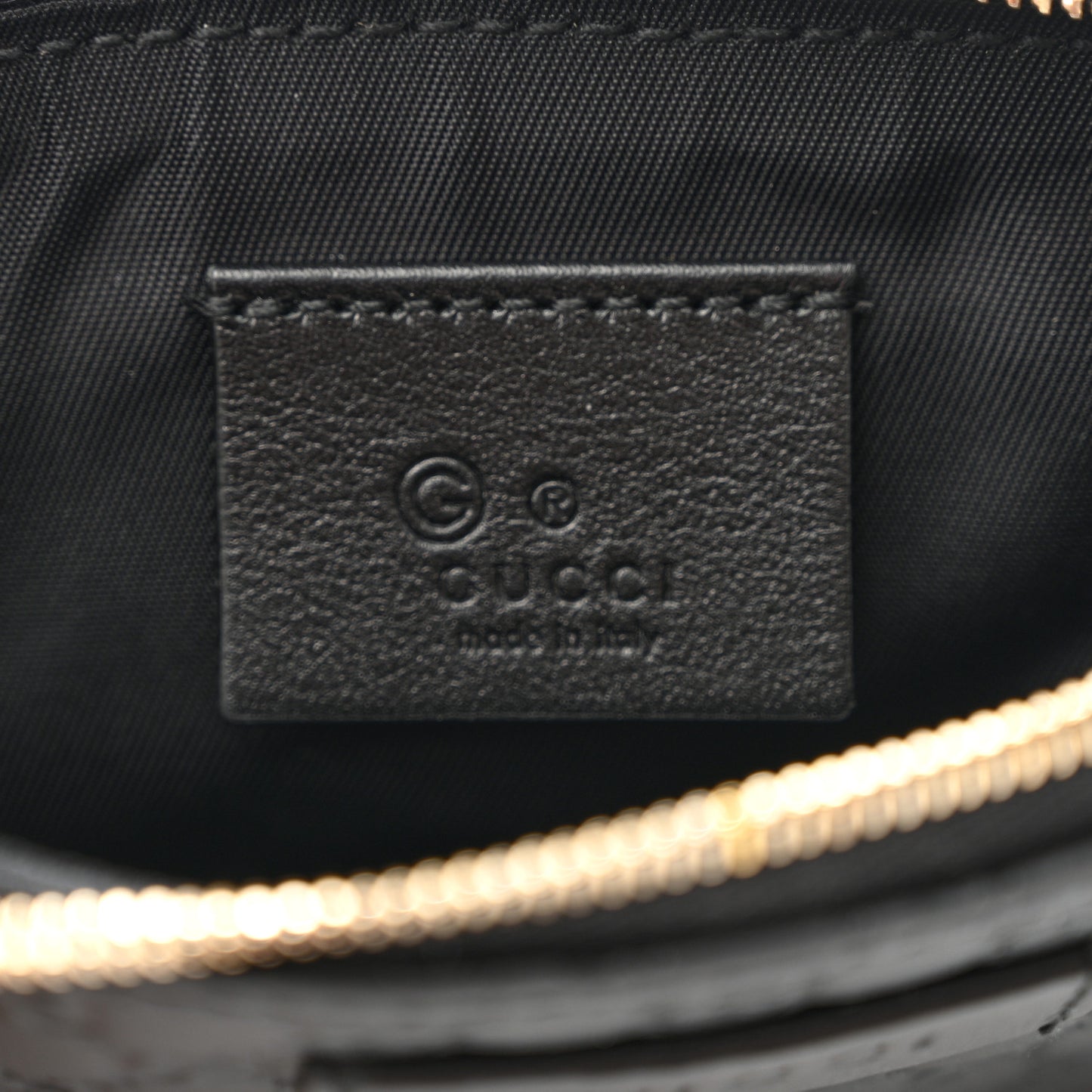 Microguccissima Key Ring Coin Case Black