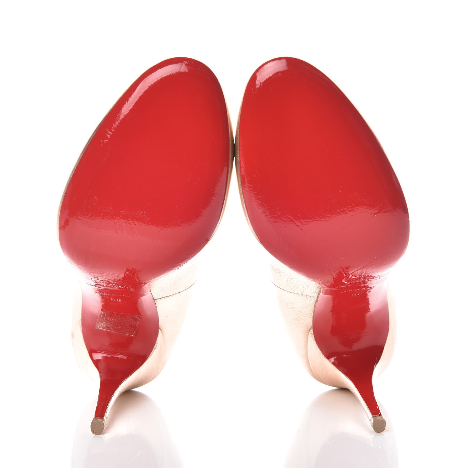 Christian Louboutin Metallic Nappa Fifi 100 Pumps 36 Pink 5 of 8