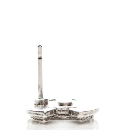 Chanel Crystal CC Earrings Silver 5 of 6