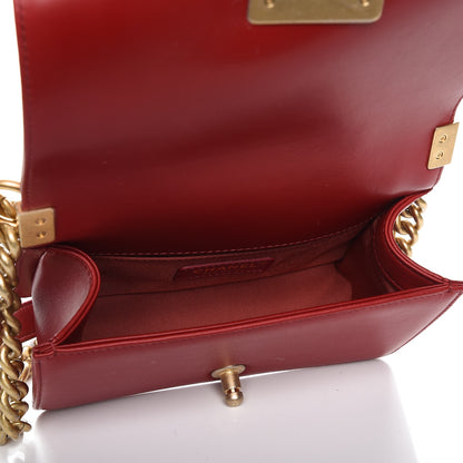 Chanel Lambskin Quilted Small Boy Flap Dark Red 5 of 7