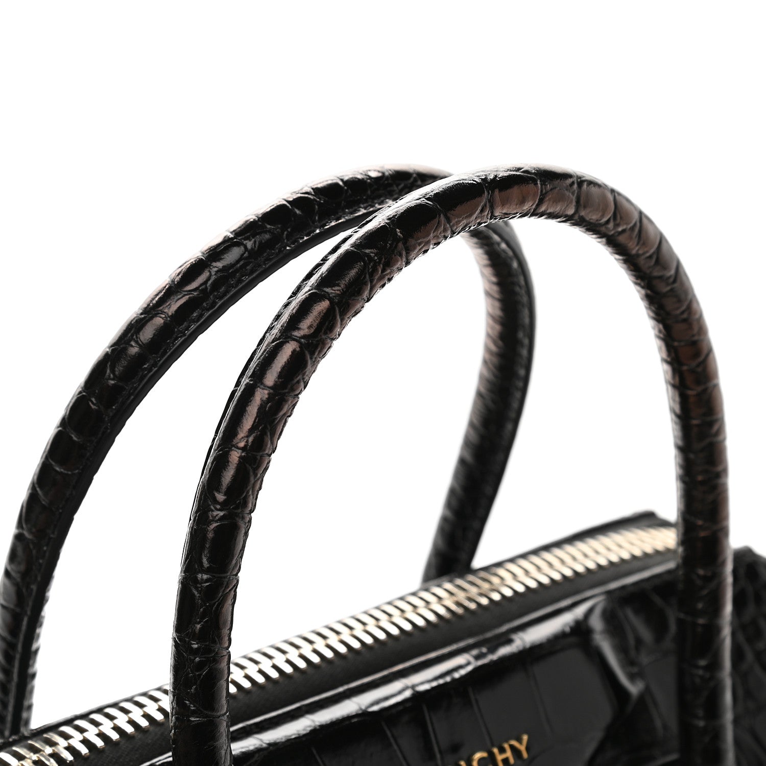 Givenchy Calfskin Crocodile Embossed Small Antigona Black 13 of 14