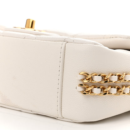 Chanel Caviar Quilted Mini CC You Flap White 10 of 12