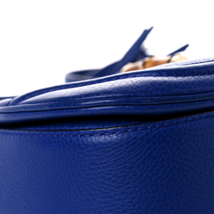 Gucci Calfskin Medium New Bamboo Top Handle Bag Blue 9 of 14