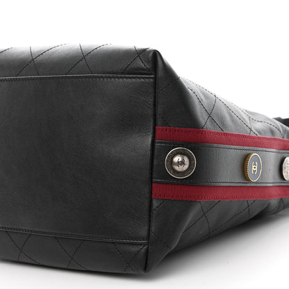 Chanel Calfskin Stitched Large Button Up Hobo Black 11 of 11