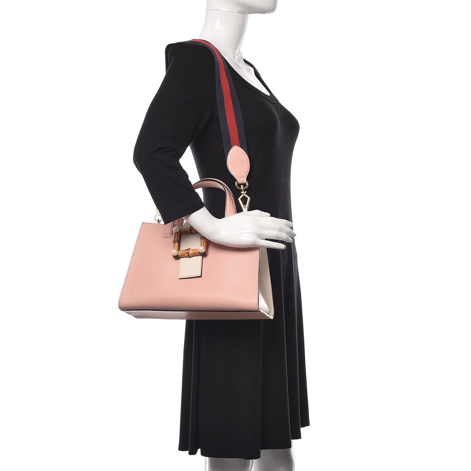 Gucci Nappa Small Bamboo Buckle Top Handle Bag Perfect Pink 2 of 12