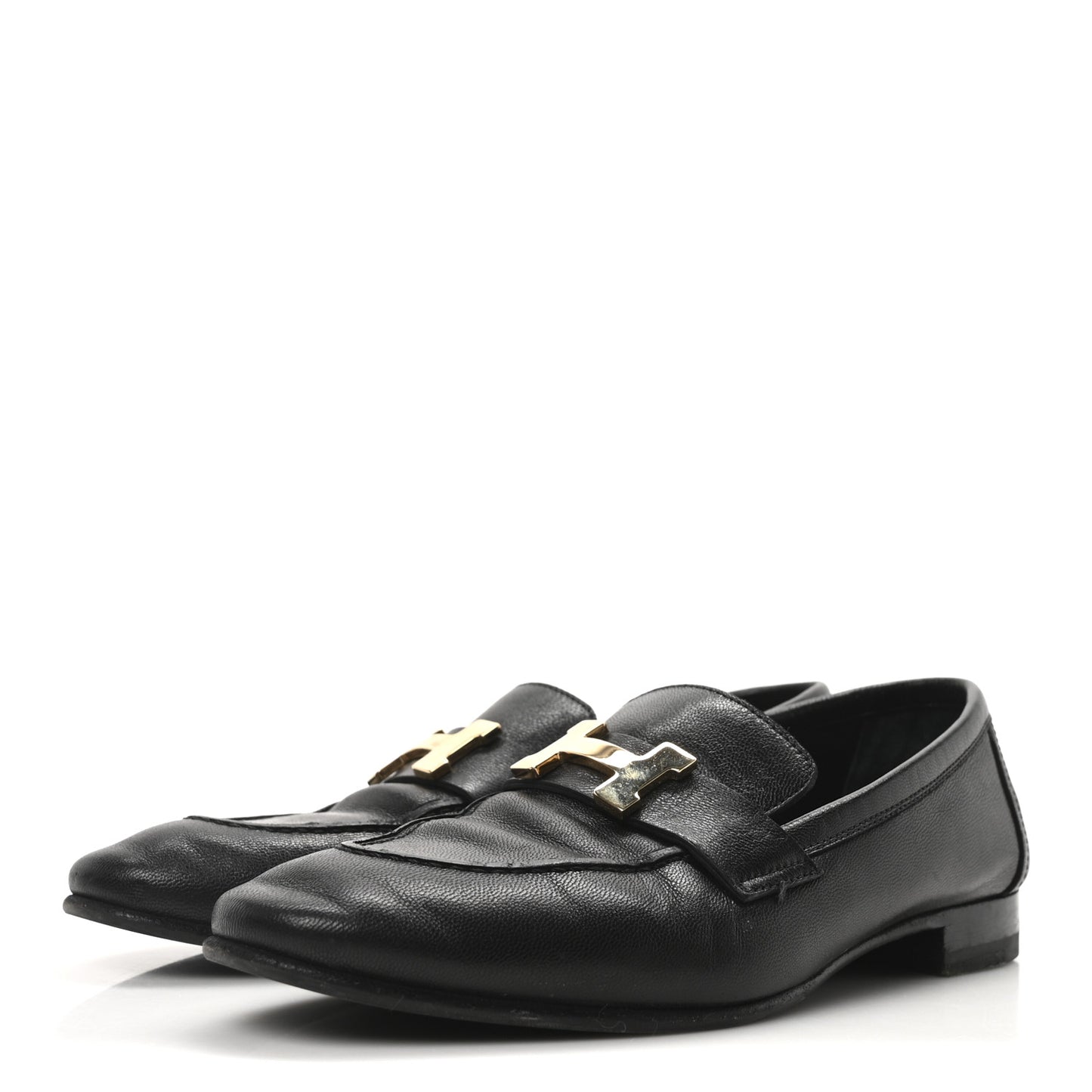 Goatskin Womens Paris Loafers 35 Black