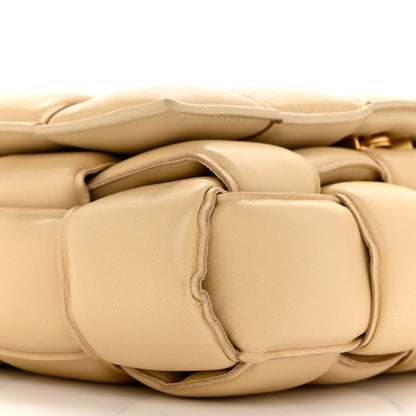 Bottega Veneta Lambskin Maxi Intreccio Padded Chain Cassette Crossbody Bag Porridge 9 of 12