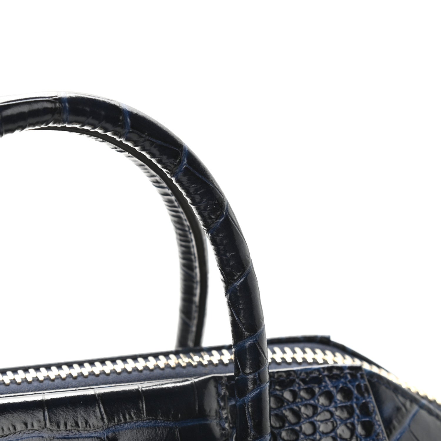 Givenchy Calfskin Crocodile Embossed Small Antigona Navy 10 of 11