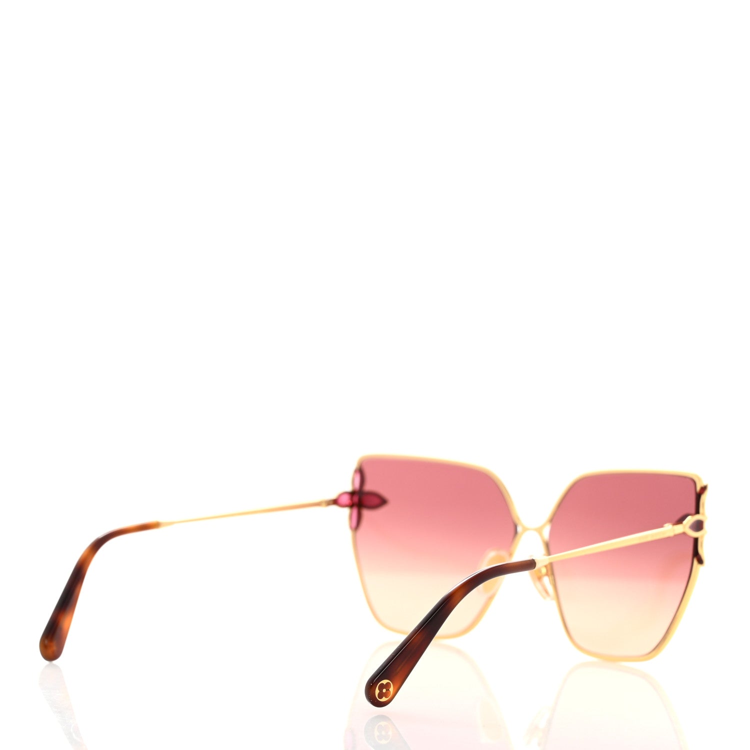 Louis Vuitton Metal Petal Sunglasses Z1628U Gradient Pink Monogram 4 of 7