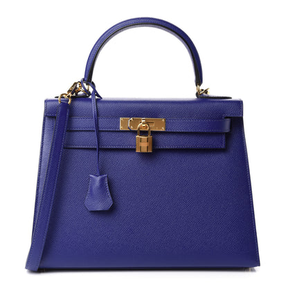 Hermes Epsom Kelly Sellier 28 Bleu Electrique 1 of 11